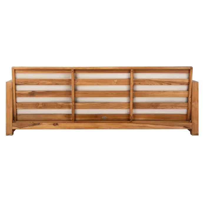 Solid Sheesham Wood Wide Outdoor Teak Patio Sofa - Furnishiaa -  -